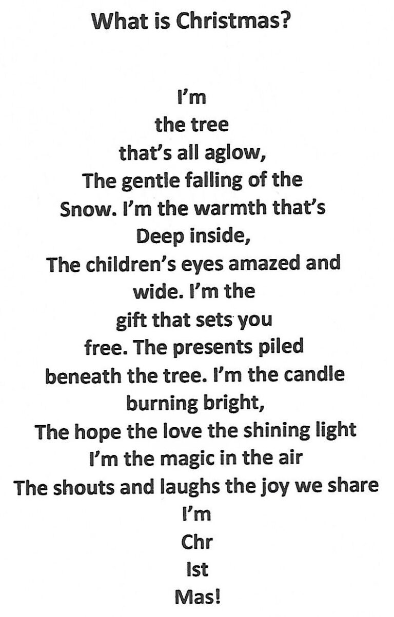 Write a Christmas Shape Poem! - Ian bland School Poet